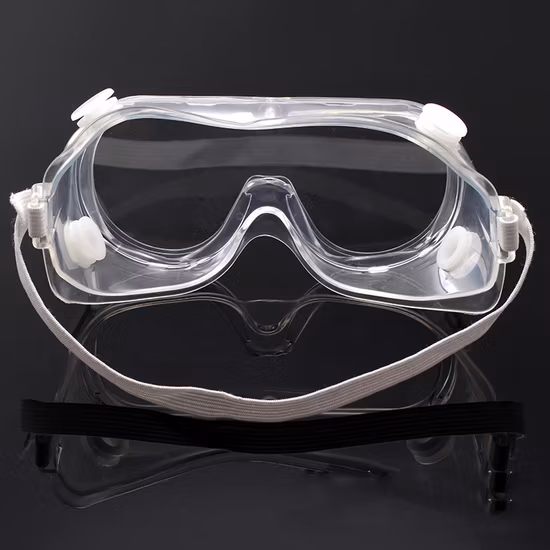 FDA 내화학성 안전 고글, 폐쇄형 실험실 의료용 레이저 타액 방지 안개 고글, 작업 안전 고글