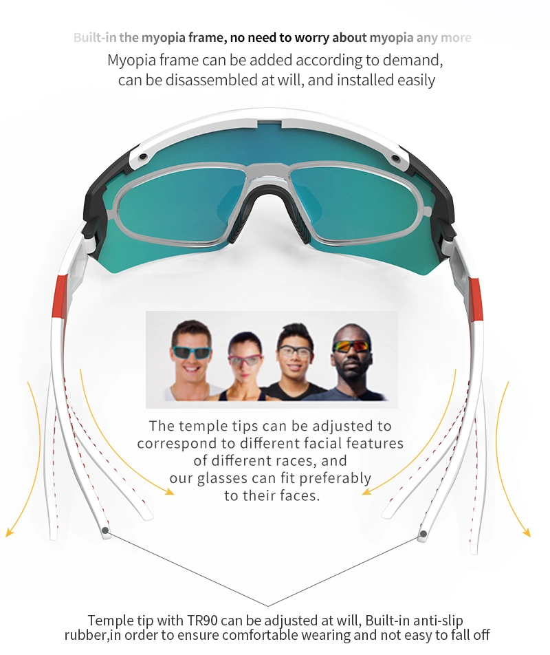 Sunok Brand New Replaceable Application Scenarios Cycling Ski Sports Eyewear