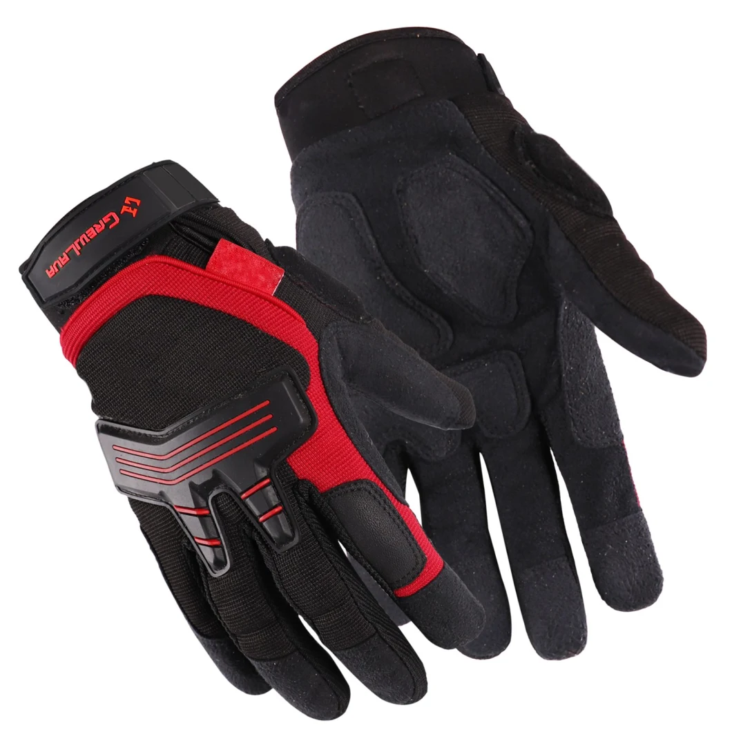 Impact Protection Mechanical Gloves Hard-Wearing Cut Resistant Industrial Safety Motorcycling Riding Gloves with TPR