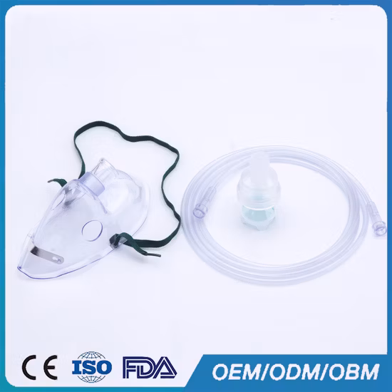 의료 수술 병원용 일회용 PVC CPR 산소 분무기 마스크, CE, FDA, ISO 승인